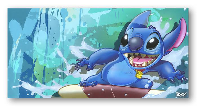 Surf Rider Stitch - Disney Treasure On Canvas